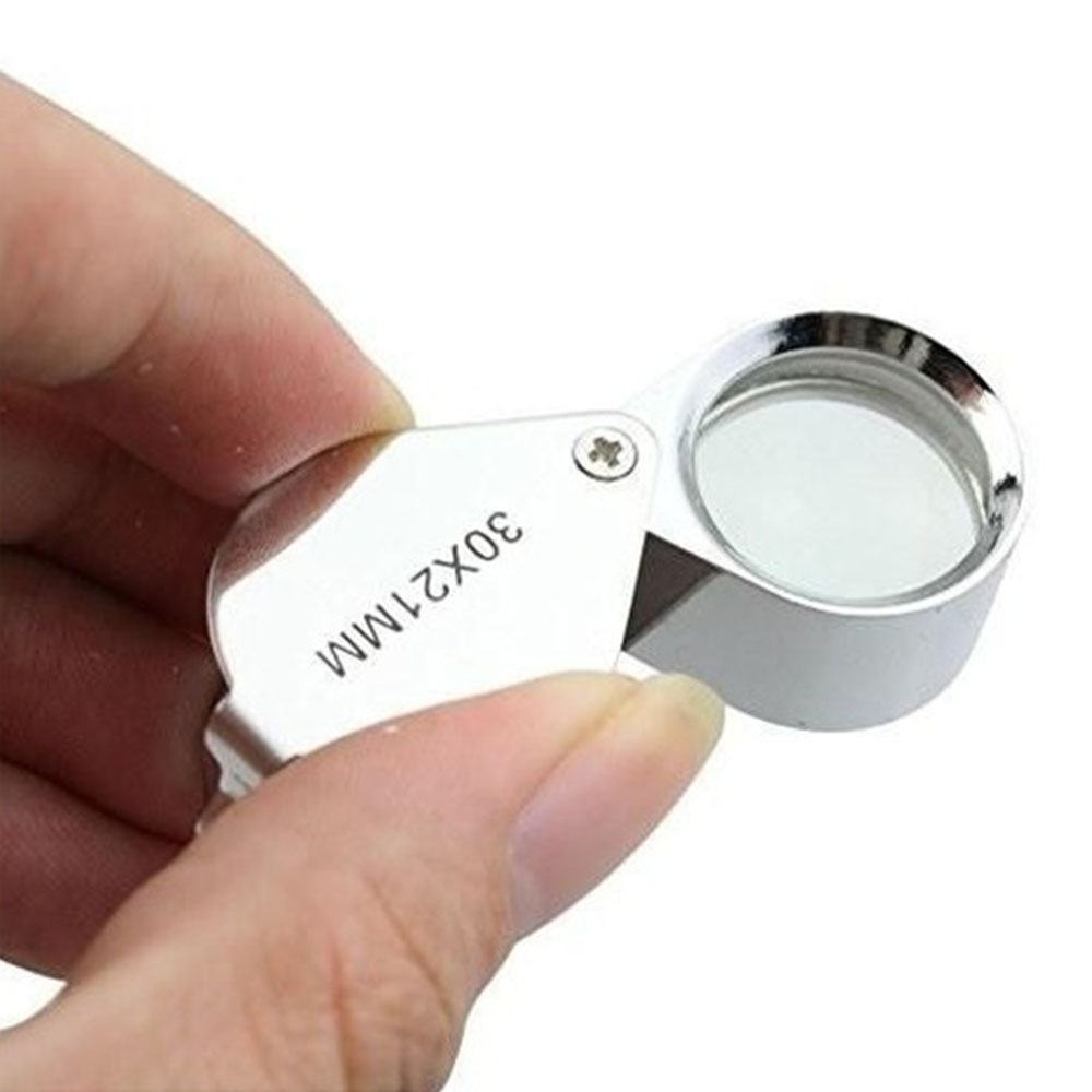 Mini Lupa De 30x 21mm Inox Relojoeiro Joalheiro Gota De Mão