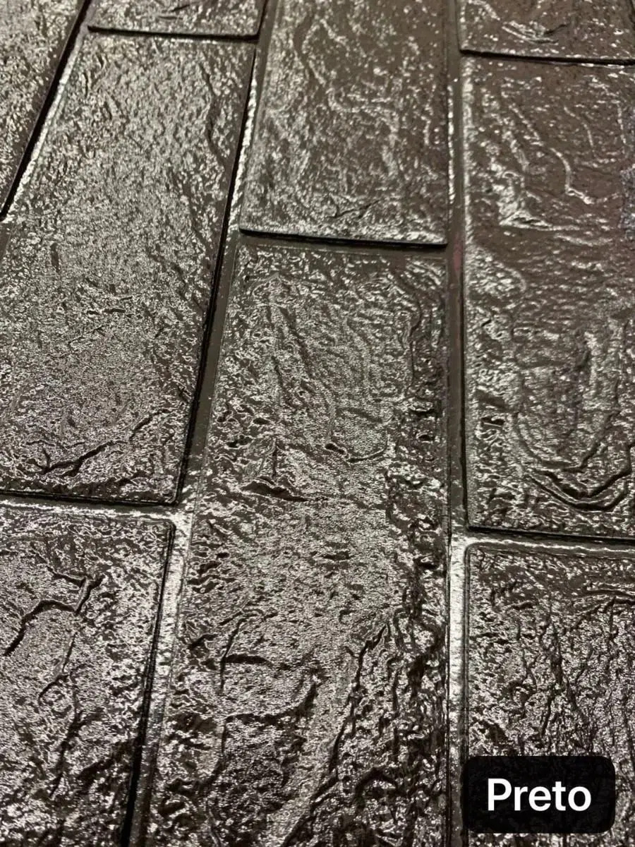 Painel Adesivo 3d Alto Relevo Revestimento 70x77cm Preto