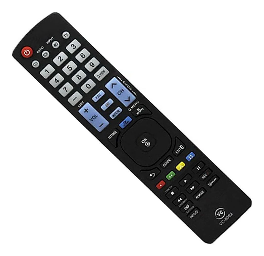 Controle Remoto Compatível com TV LG Ref: W-7954 VC-8024 W-7485 FBG-7485
