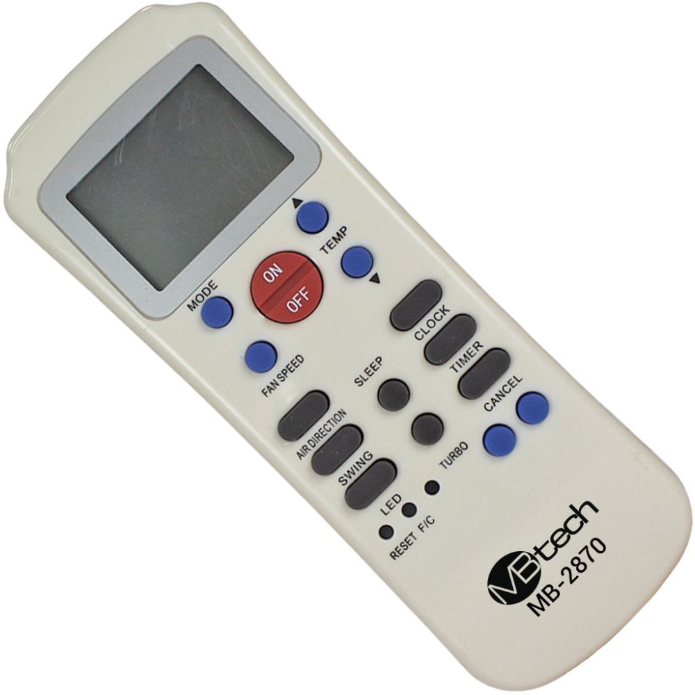 Controle Remoto Compatível com Ar Condicionado springer Ref: VC-2870 LE-7070 BZ-0166