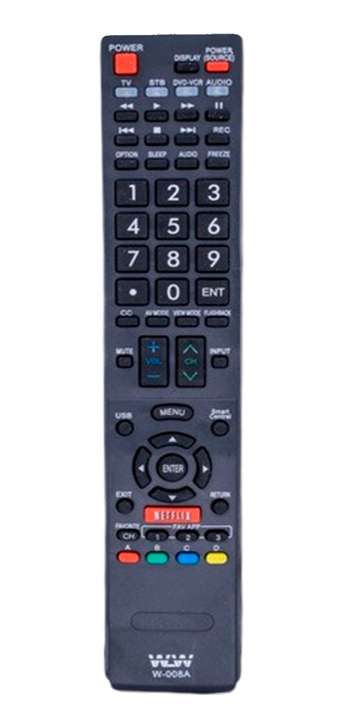 Controle Remoto Compatível com Tv Sharp Aquos Ref: W-8170A W-008A