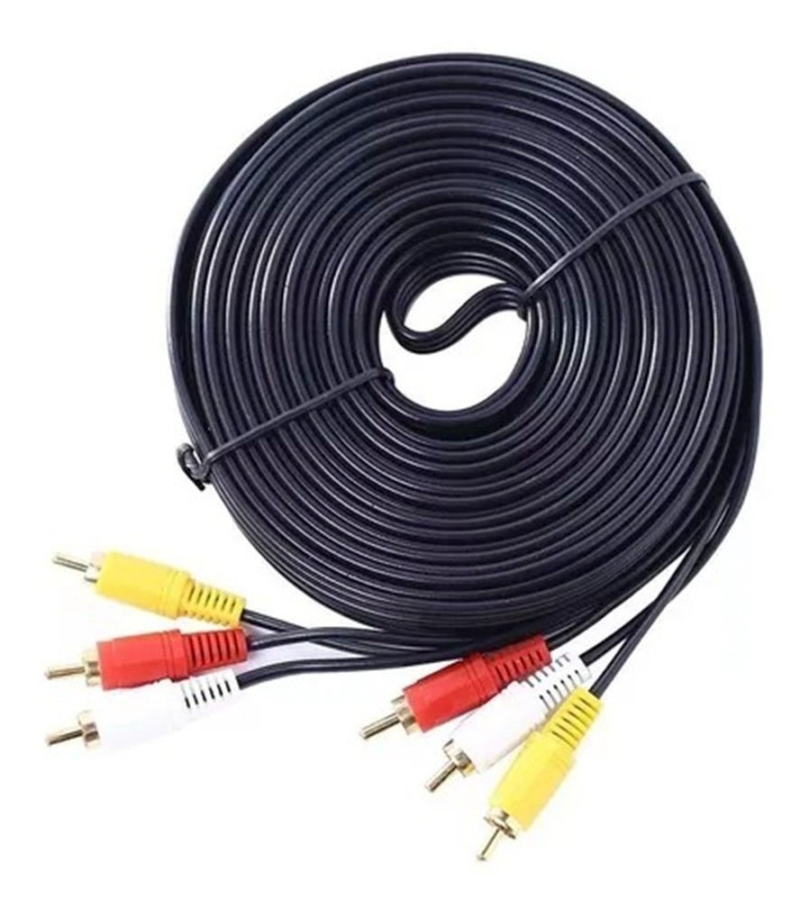 Cabo Rca X Rca 20m 20 Metros Av 3+3 Áudio Vídeo Tv Dvd Net