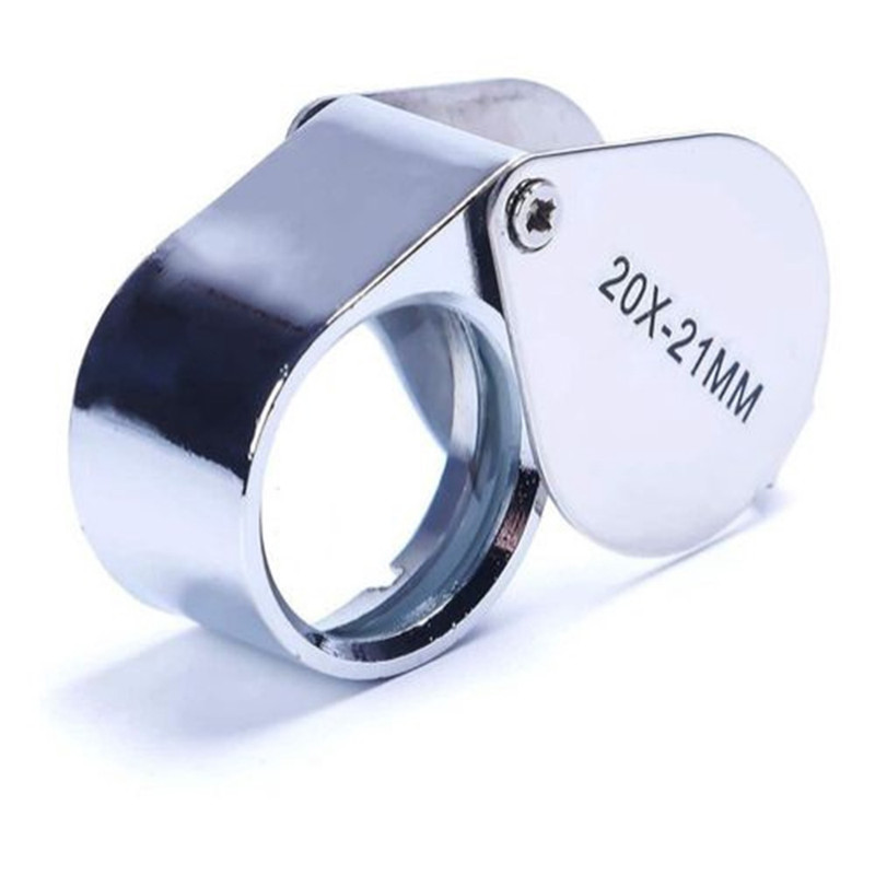 Mini Lupa Inox De Mão 20x 21mm Relojoeiro Joalheiro Gota