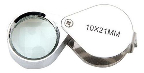 Mini Lupa Inox De Mão 10x 21mm Relojoeiro Joalheiro Gota