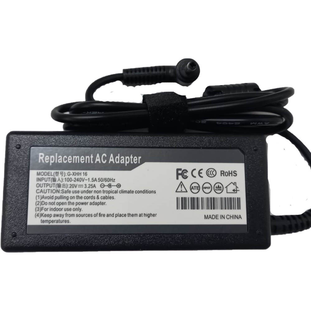 Carregador Compatível com Notebook Lenovo Ideapad 3.25A 4.0mm x 1.7mm 65w 20v
